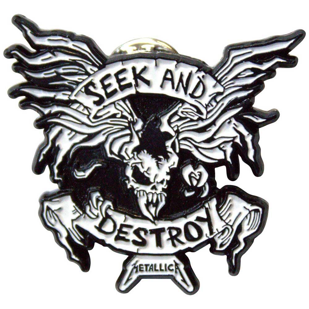 Amazon.com: Metallica Seek And Destroy Pin Badge Size One